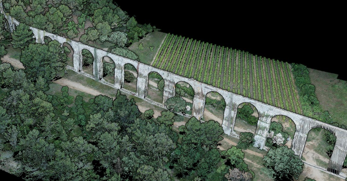 3D point cloud acquired with a drone LiDAR system