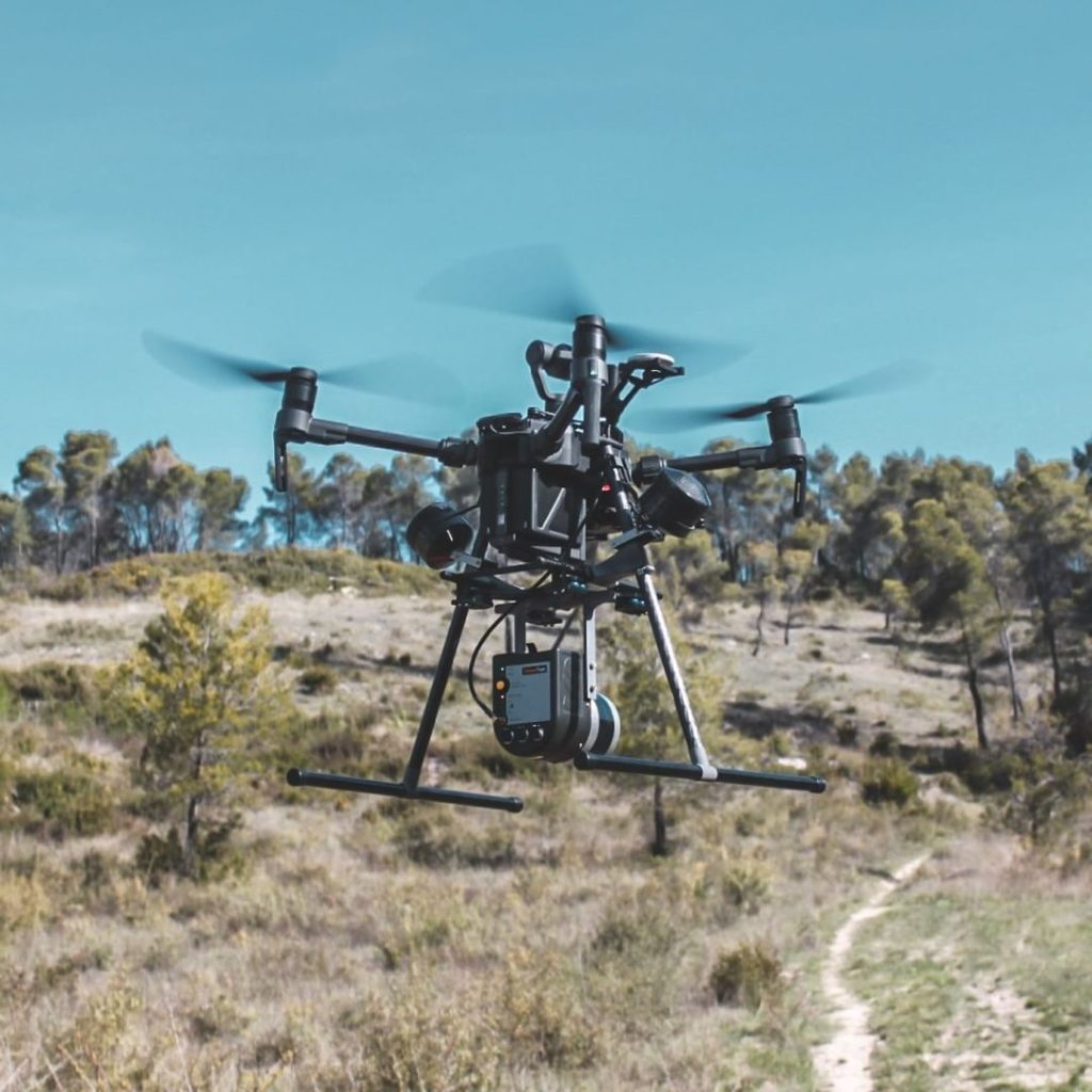 DJI M200 drone with YellowScan Surveyor UAV LiDAR