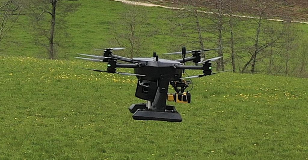 YellowScan Mapper+ in flight on XER's drone