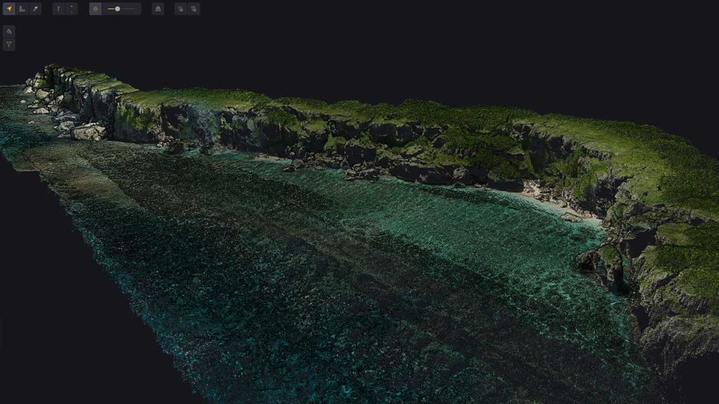 Bathymetric LiDAR pointcloud