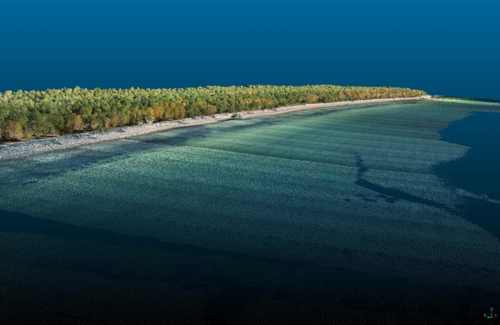Pointcloud of the beach