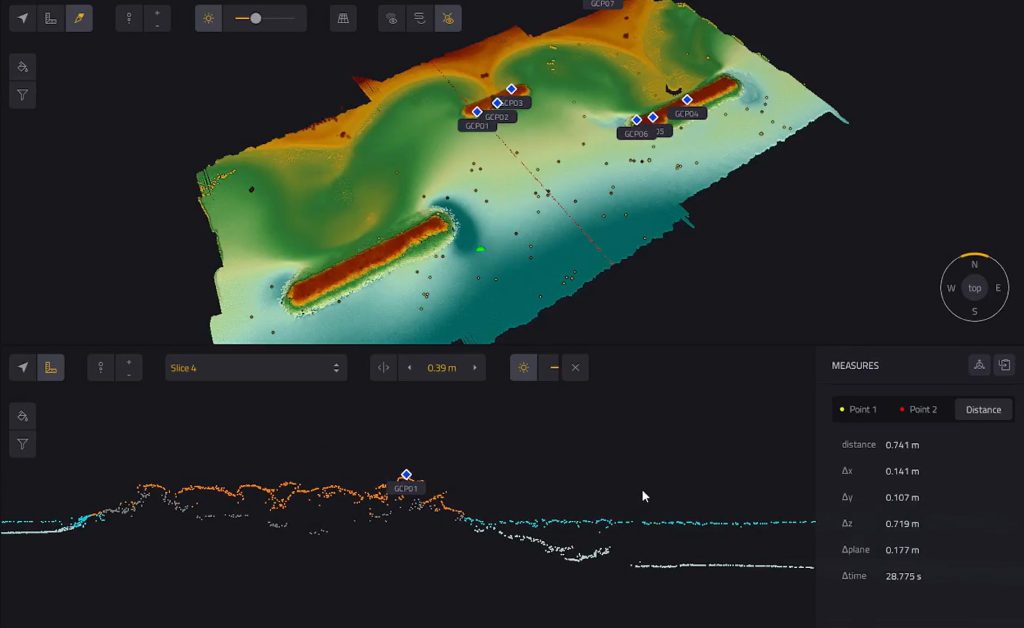 Ground Control Points and LiDAR data combined in a single dataset