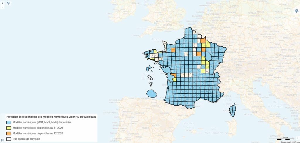 Search for LiDAR data to download