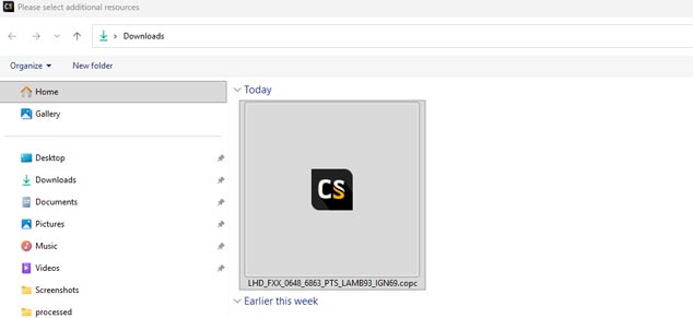 Cloudstation Viewer Las file selection